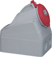 Złącze przemysłowe - zasilające 32A Gniazdo 415 V 3P + N + E Żeński Legrand Czerwony Montaż ścienny IP44