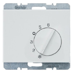 K.1 Regulator temperatury pomieszczenia z zestykiem zmiennym i elementem centralnym śnieżnobiały 20267109