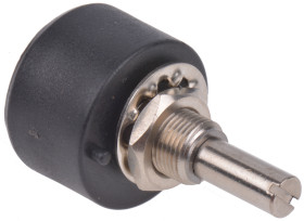 Potencjometr z przewodem nawojowym 25Ω RS PRO średnica wału 6 mm 1W długość wału 25mm średnica 25.4mm Montaż panelowy