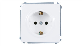 Simon Basic Gniazdo Pojedyncze Schuko Z/U 16A Ip20 Białe Bmgsz1.01/11