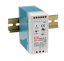Zasilacz szyny DIN U wy 24V dc I wy 1.7A U we 90 → 264 V ac / 120 →370V dc MEAN WELL 40W impulsowy