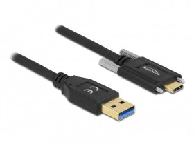 Delock Kabel USB USB 3.2 Gen2 Złącze męskie USB-A, Złącze męskie USB-C® 0.50 m czarny 84007