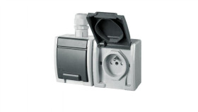 Aquant Gniazdo Hermetyczne Podwójne Natynkowe Ip65