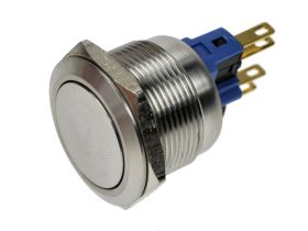 Przełącznik; przyciskowy; GQ22-11; ON-(OFF)+OFF-(ON); 2 tory; bez podświetlenia; monostabilny; na panel; 5A; 250V AC; 22mm; IP65