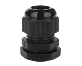 Dławnica kablowa poliamidowa PG16 IP68 DP 16/H BK czarna E03DK-01030300401