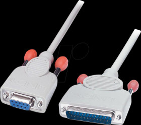 30293 D-SUB printer cable, 9-pin/25-pin, socket/plug, 2.0 m