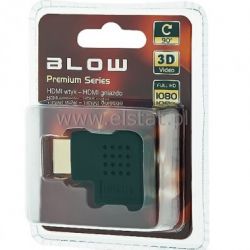 Gniazdo - Wtyk HDMI kątowy pionowy; mały lewy