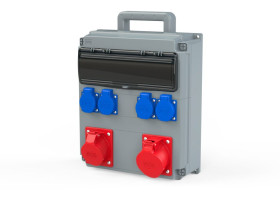 Rozdzielnica budowlana RB 14M gniazda 1x32A/5 1x16A/5 4x250V IP54 OPOLE 909210005W PCE