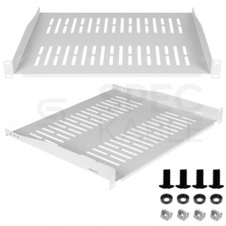 Półka stała do szafy RACK 19" 1U 400mm szara NEKU