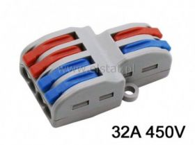 Kostka zaciskowa 2/4-torowa 4mm2; max. 450V