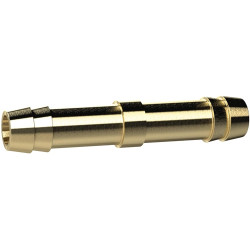 Double hose nozzle, L 49 mm, 16 bar, brass, for hose, 136263