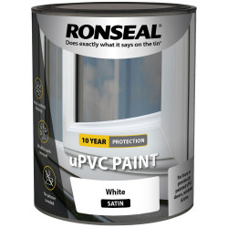 Ronseal 39392 uPVC Paint White Satin 750ml