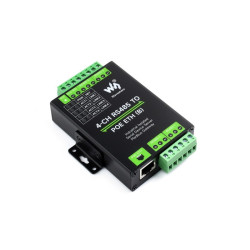 Przemysłowy konwerter RS485 do Ethernet z PoE 4-CH RS485 TO POE ETH (B) - Waveshare 26361