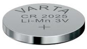 Lithium-button cell, CR2025, 3 V, 170 mAh, 06025 101 401