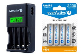 ładowarka everActive NC-450 Black + 4 x R6/AA everActive 2000
