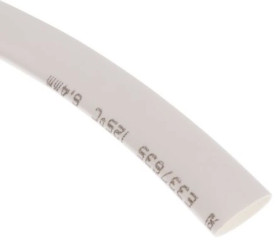 Osłona termokurczliwa Biały 2:1, średnica 6.4mm, dł. 8m, RS PRO