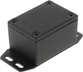 Aluminum die cast enclosure, (L x W x H) 53 x 38 x 31 mm, black (RAL 9005), IP54, 1590HFBK
