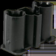 Lock cap, 3-pole, black for socket, 169263