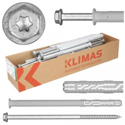 Kołki rozporowe ramowe do betonu z łbem sześciokątnym 12x260 25szt