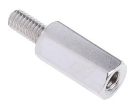 Kołek dystansowy gwint M4 x M4 długość 15mm Mosiądz Męski/żeński Sześciokątny RS PRO