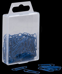 Paper clips, 26 mm, painted, blue
