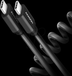 BUCM-CM20TB Sync and charging cable, USB-C -> USB-C, spiral, 1.1 m