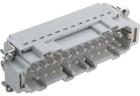 Pin contact insert, H-B 24, 24 pole, push-in, with PE contact, 44423206