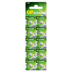 GP GPPBA192F005 Alkaline Button Cell 192 (LR41) - Card of 10