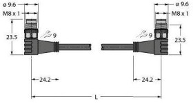 Turck 6630871 Złącze konfekcjonowane czujnika/aktuatora 0.20 m Ilość pinów: 4 1 szt.