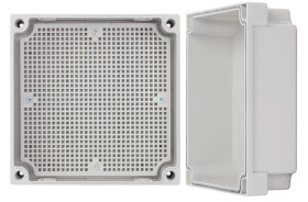 Obudowa ABS 170x170x110, wodoszczelna z plastikowymi śrubami i płytą montażową AWB171711