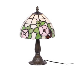 Lampa stołowa do salonu TECO z witrażowym niepowtarzalnym kloszem K-G08529 Kaja Lighting