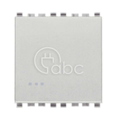 Przycisk dzwonkowy, NO, 10 A, 2M, srebrny, 20008.2.N