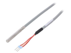 722330100110000050 Czujnik temperatury Pt100 kl.A Wym.zew: Ø6x50mm Dł: 10m