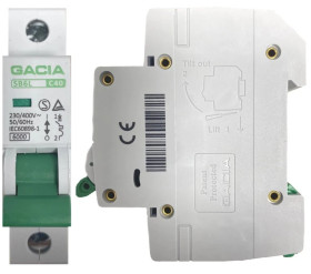 Bezpiecznik Nadmiarowo Prądowy Wyłącznik Nadprądowy 6kA C 40A 1P Eska Gacia