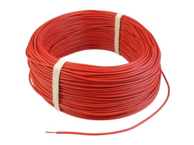 Przewód instalacyjny linka LGY 0,5mm² H05V-K czerwony (rolka 100m)