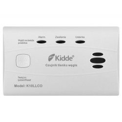 Czujnik tlenku węgla K10LLCO 10lat elektroch. bateria litowa, KIDDE, znak budowlany B