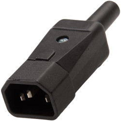 Złącze IEC IEC C14 Montaż na kablu Męski 10A Proste RS PRO