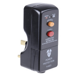 Wtyczka z zabezpieczeniem RCD 40ms 30mA 13A 240 V AC