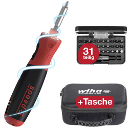 Wiha 45791 Electric Screwdriver speedE&#xAE; PocketDrive With Bit Box &amp; Bag