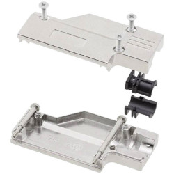 MH 6560-0501-01 MHDCMR09-RA-K D-SUB Housing 9 Pins Metal 90&#xB0; Silver