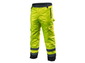 Spodnie robocze ostrzegawcze ocieplane żółte rozmiar S 81-760-S TOPEX