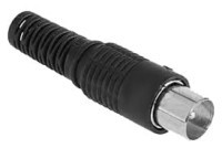 WAP-C Wtyk antenowy prosty czarny super