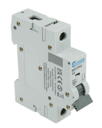 Wyłącznik nadprądowy MCB, Typ C, 1-biegunowy, 2A, 230V, na szynę DIN, Europa EUC1P2C, EUC