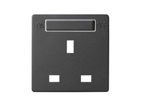 SIMON 82 Pokrywa do gniazda standard brytyjski z wyłącznikiem grafit 8200046-038 KONTAKT SIMON