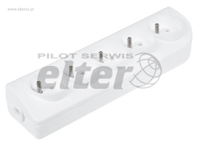 Listwa przedł. 5 gn. z uziemieniem biała