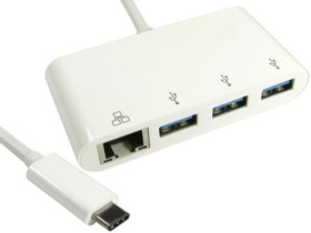 Hub USB USB 3.1 RJ45 1 USB USB C, RS PRO