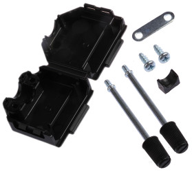 Osłona tylna D-Sub 9 -pinowe Nylon Proste Amphenol Communications Solutions E