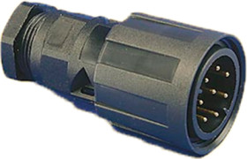 Plug, 3 pole, crimp connection, screw locking, straight, PX0800