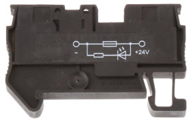 Złączka szynowa bezpiecznikowa Phoenix Contact poziomy: Pojedynczy 24 → 10AWGWciskane PT 4-FSI/F-LED 24 raster: