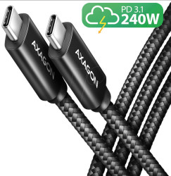 BUCM2-CM25AB Sync and charging cable, USB-C &gt; USB-C, textile, 2.5 m